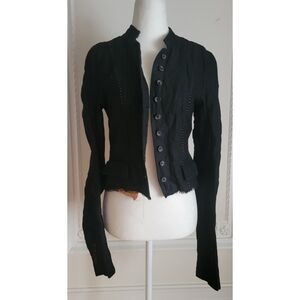 Masnada Black Button-Up Women's Jacket